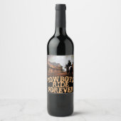 Cowboys reiten Forever Wine (Sparkling Wine) Flasc Weinetikett (Vorderseite)