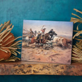 Cowboys roping a steer, 1897 (oil on canvas) fotoplatte (Seite)