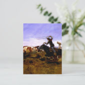 "Cowboys Roping a Steer" von Charles M Russell Postkarte (Stehend Vorderseite)