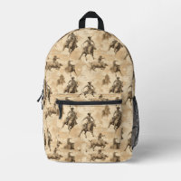 Cowboys Roping Rodeo Rucksack
