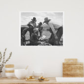 Cowboys schauen Zeitschrift Poster (Küche)