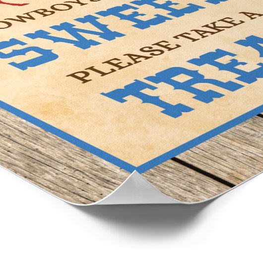 Cowboys sind süß. Bitte nehmen Sie eine Leckerei a Poster (Ecke)