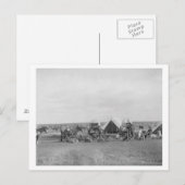 Cowboys sitzen um Chuckwagon-Foto Postkarte (Vorne/Hinten)