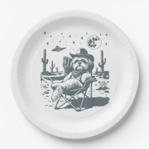 Cowboys UFO Western Pappteller