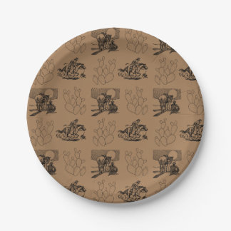 Cowboys und Cactus Paper Party Plate Pappteller