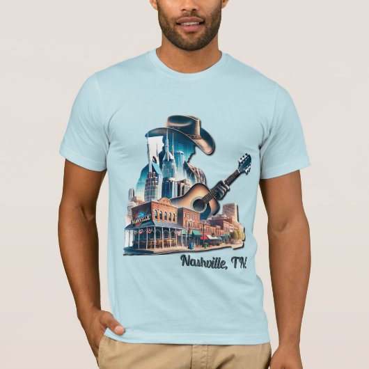 Cowboys und Country Music in Nashville, TN T-Shirt (Vorderseite)
