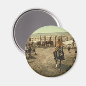 Cowboys und Kühe Magnet (Vorderseite/Rückseite)