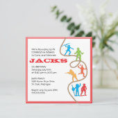 Cowboys und Ureinwohner-Geburtstags-Party Einladung (Stehend Vorderseite)