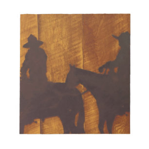 Cowboys USA, Montana, Boulder-Fluss auf Pferden Notizblock