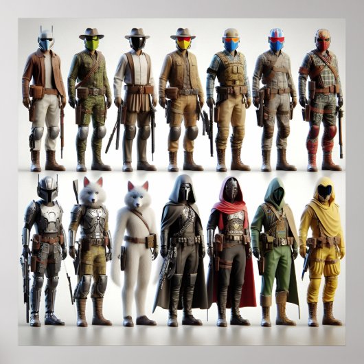 Cowboys VS Mutants Poster (Vorne)