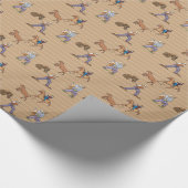 Cowboys Western Pferde Steer Tan Gift Wrap Geschenkpapier (Ecke)