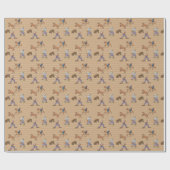 Cowboys Western Pferde Steer Tan Gift Wrap Geschenkpapier (Flach)