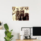 Cowboys Wild West Vintage Poster (Heimbüro)