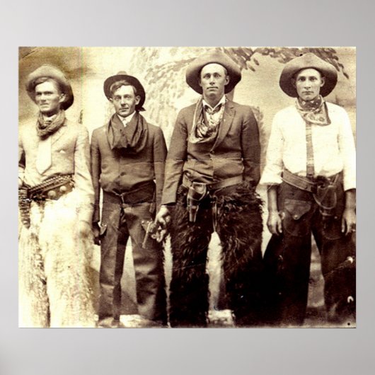 Cowboys Wild West Vintage Poster (Vorne)