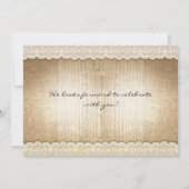 Cowboyschuhe Sonnenblumen Braun Holz Hochzeit lädt Einladung (Rückseite)