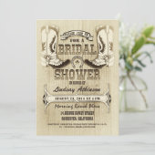 Cowboyschuhe Western Brautdusche Einladungen (Stehend Vorderseite)