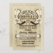 Cowboyschuhe Western Brautdusche Einladungen (Vorne/Hinten)