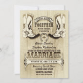 Cowboyschuhe Western Hochzeitseinladungen Einladung (Vorderseite)