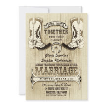 Cowboyschuhe Western Hochzeitseinladungen
