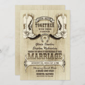 Cowboyschuhe Western Hochzeitseinladungen Einladung (Vorne/Hinten)