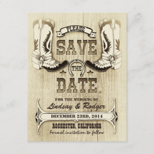 Cowboyschuhe Western Land Save the Date