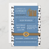 Cowboystiefel-Babyparty-Einladung Einladung (Vorne/Hinten)