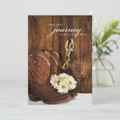 Cowboystiefel, Daisis und Reitpeitsche Einladung (Stehend Vorderseite)