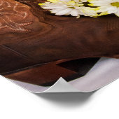 Cowboystiefel, Daisis und Reitpeitsche Poster (Ecke)