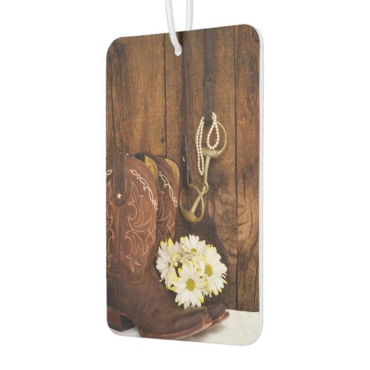 Cowboystiefel, Daisis, Western mit Pferdebeißung Autolufterfrischer (Links)