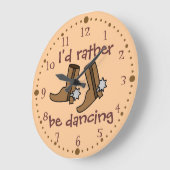 Cowboystiefel eher tanzen Land-Western Große Wanduhr (Winkel)