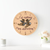 Cowboystiefel eher tanzen Land-Western Große Wanduhr (Zuhause)