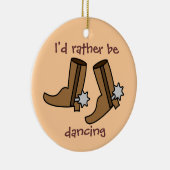 Cowboystiefel eher tanzen Land-Western Keramik Ornament (Rechts)