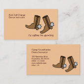 Cowboystiefel eher tanzen Land-Western Visitenkarte (Vorne/Hinten)
