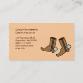 Cowboystiefel eher tanzen Land-Western Visitenkarte (Rückseite)