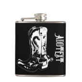 Cowboystiefel Flachmann (Vorderseite)