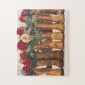 Cowboystiefel für Hochzeiten und Blume Puzzle (Vertikal)