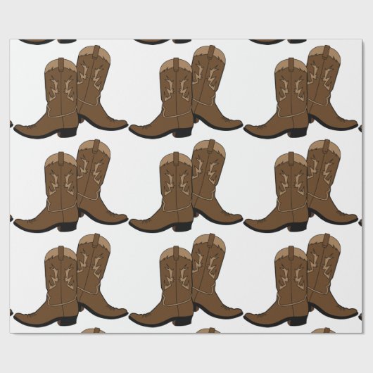 Cowboystiefel Geschenkpapier (Flach)