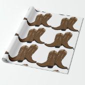 Cowboystiefel Geschenkpapier (Ungerollt)