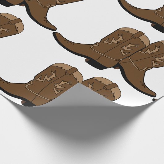 Cowboystiefel Geschenkpapier (Ecke)