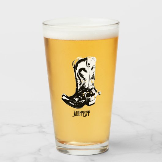 Cowboystiefel Glas (Vorne (Gefüllt))