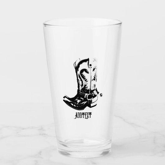 Cowboystiefel Glas (Vorderseite)