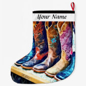 Cowboystiefel Großer Weihnachtsstrumpf (Rückseite)