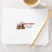 Cowboystiefel im klassischen Wildweststil und Hut Adressaufkleber (Insitu)