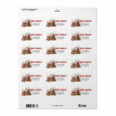 Cowboystiefel im klassischen Wildweststil und Hut Adressaufkleber (Vorne)