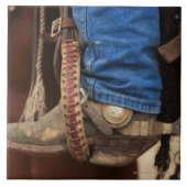 Cowboystiefel mit Sporn Fliese (Vorderseite)