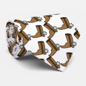 Cowboystiefel mit Sporn-Land-Western-Linie Tanz Krawatte (Gerollt)