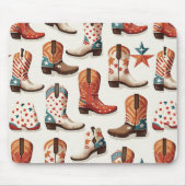 Cowboystiefel-Muster Mousepad (Vorne)