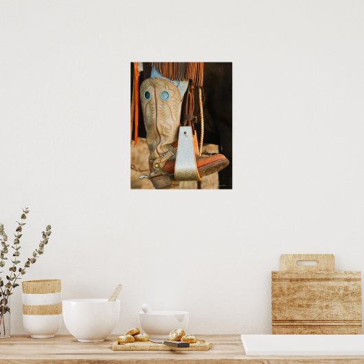 Cowboystiefel Poster (Küche)