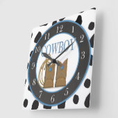 Cowboystiefel-Uhr Quadratische Wanduhr (Winkel)