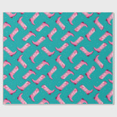 Cowboystiefel und Blume Geschenkpapier (Flach)